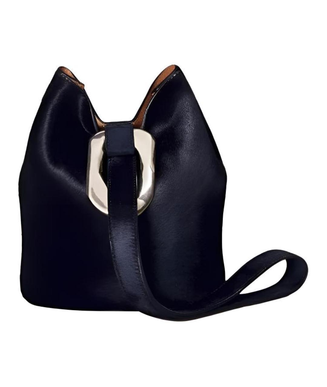 BOTTEGA VENETA Черная кожаная сумка через плечо, фото 1