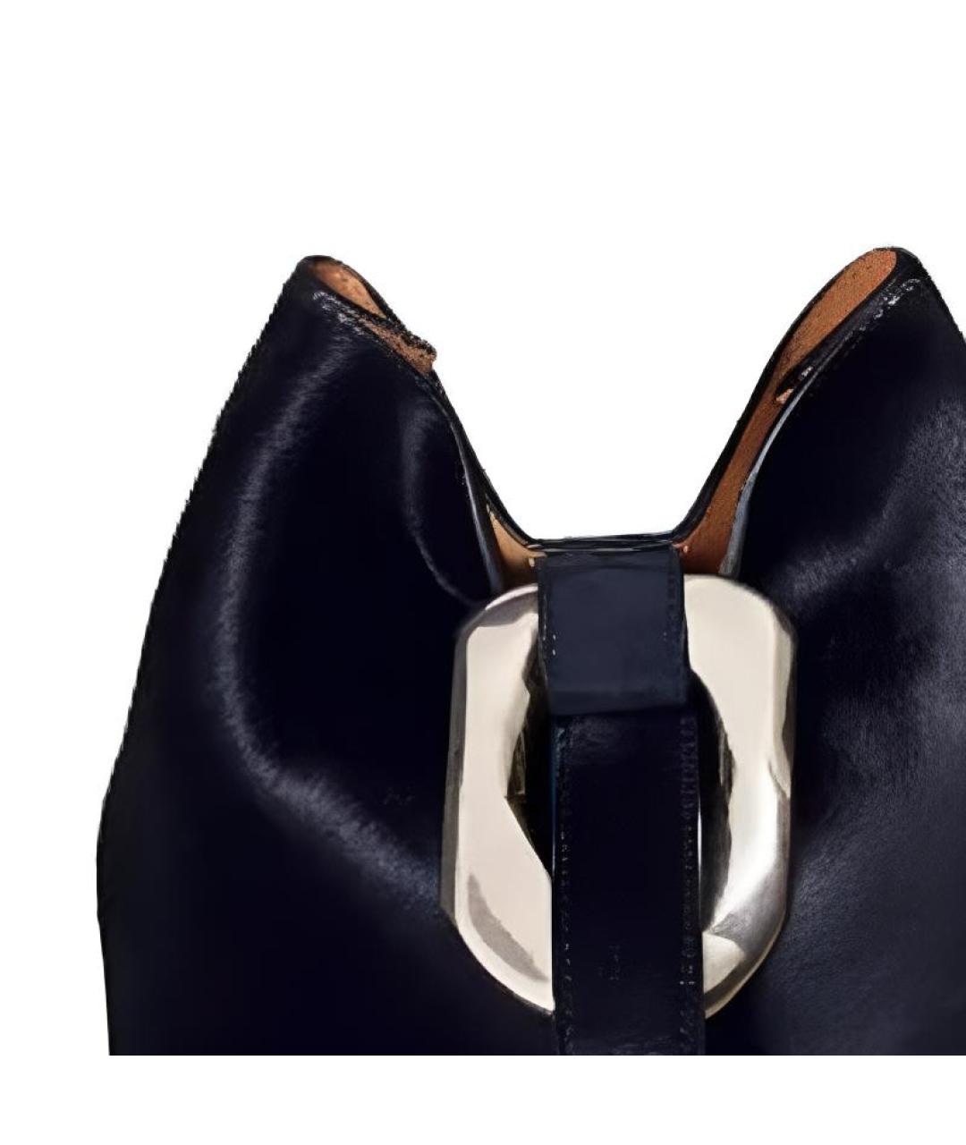 BOTTEGA VENETA Черная кожаная сумка через плечо, фото 3