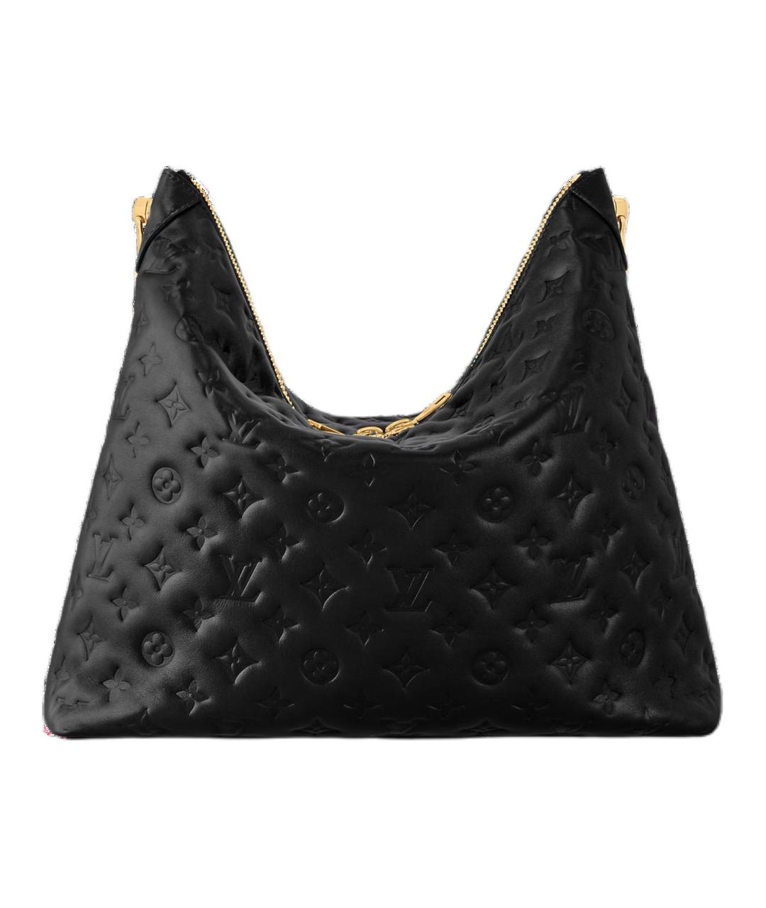 LOUIS VUITTON Черная кожаная сумка через плечо, фото 3