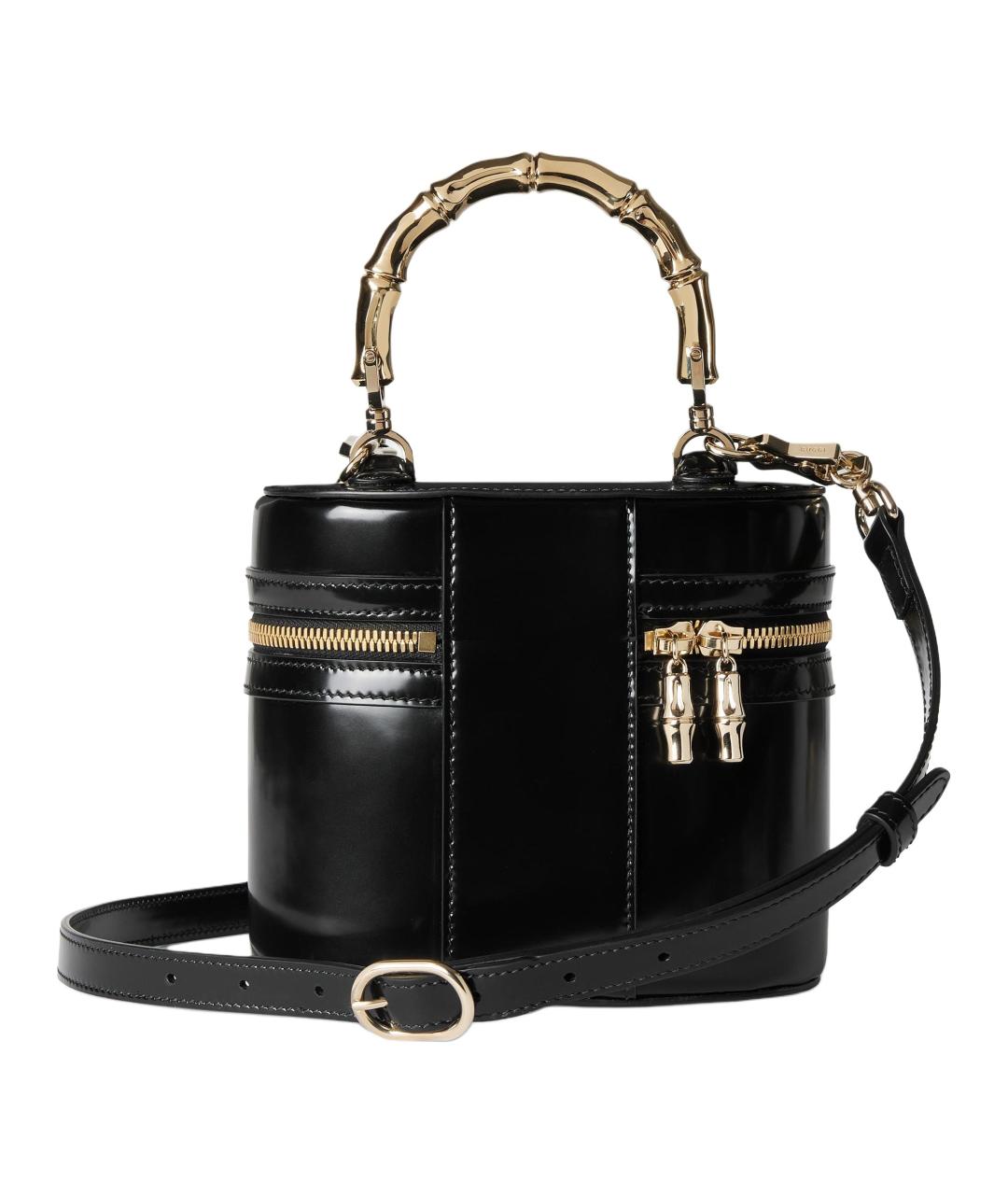 GUCCI Черная кожаная сумка через плечо, фото 4