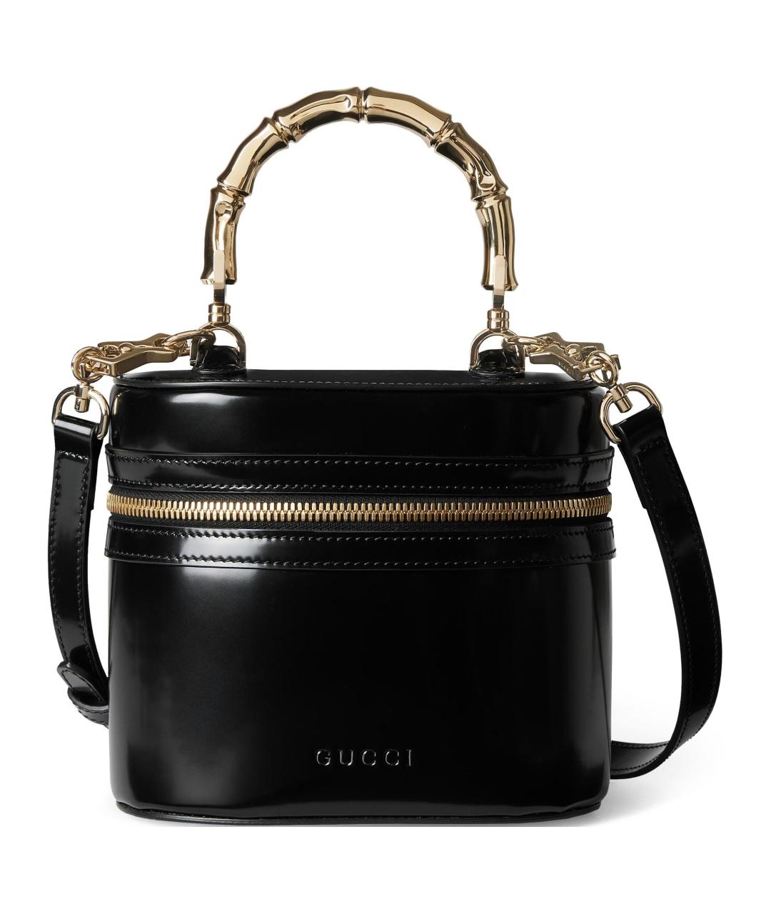 GUCCI Черная кожаная сумка через плечо, фото 1
