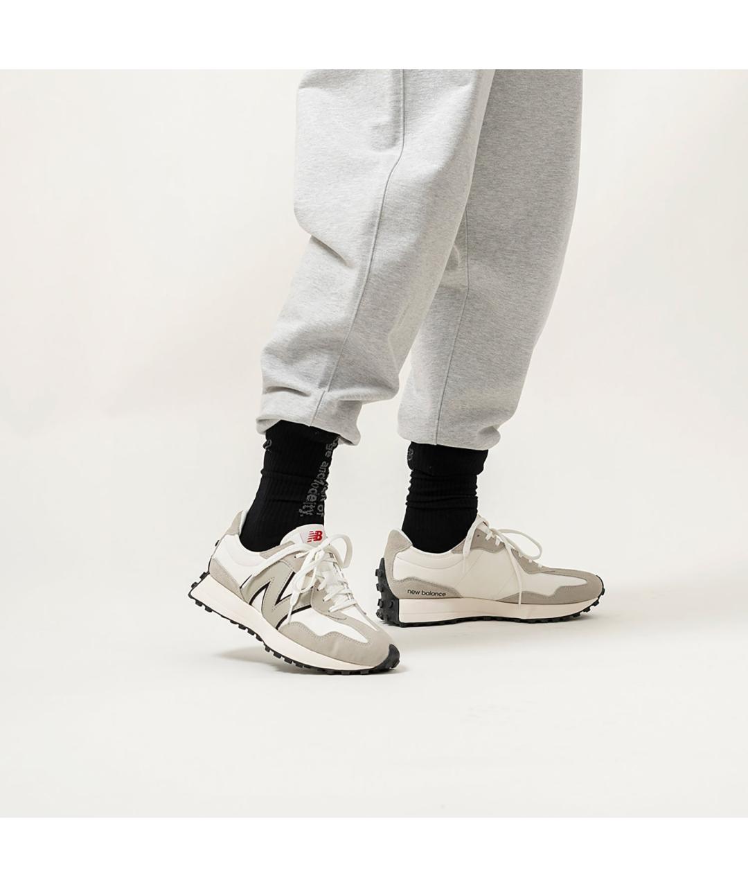 NEW BALANCE Серые замшевые низкие кроссовки / кеды, фото 2
