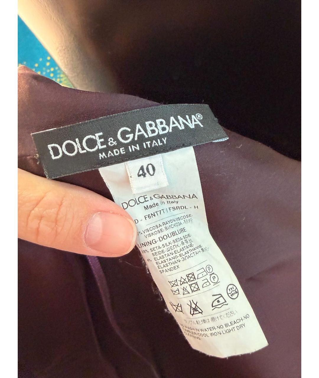 DOLCE&GABBANA Коричневое повседневное платье, фото 4