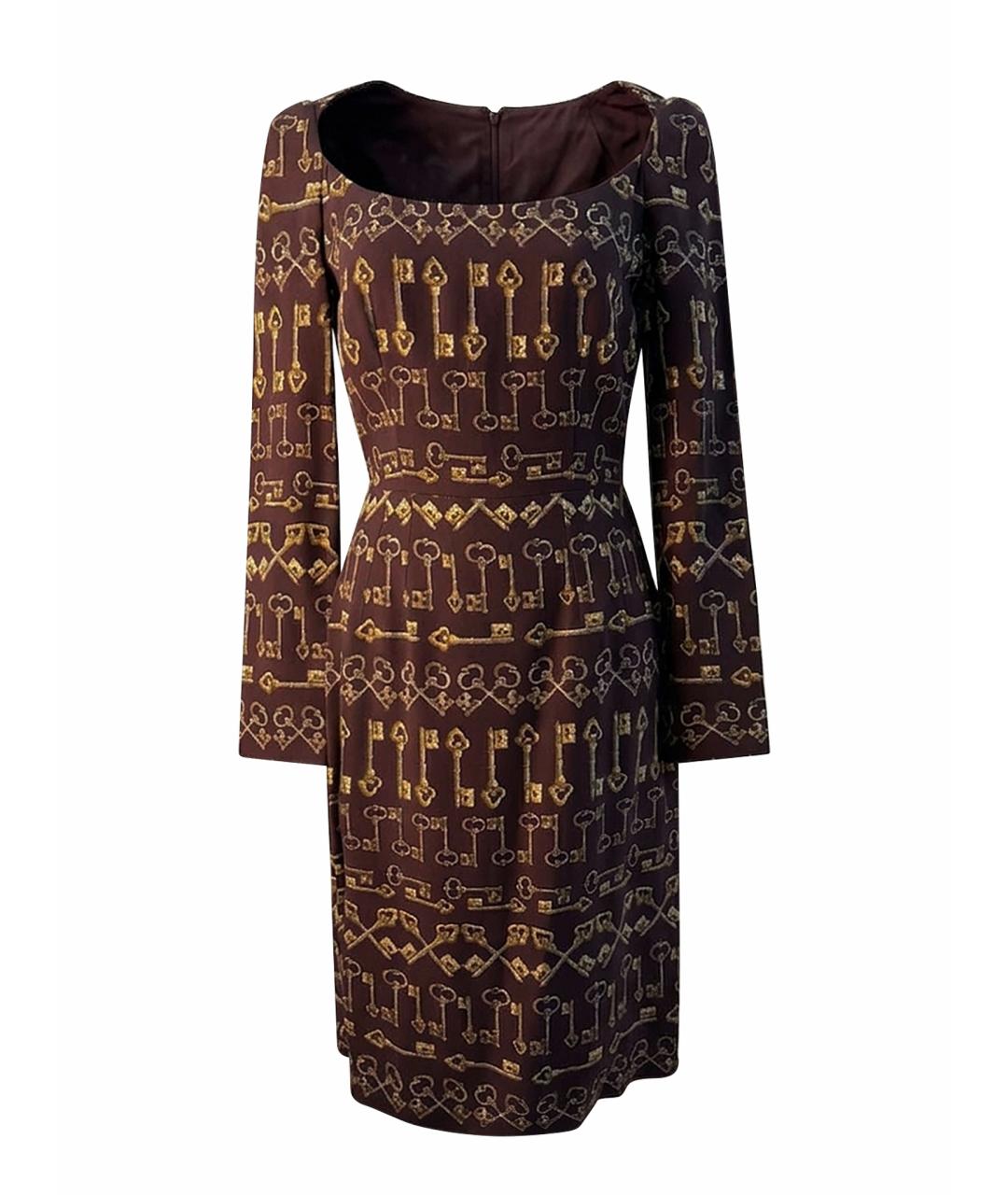 DOLCE&GABBANA Коричневое повседневное платье, фото 1