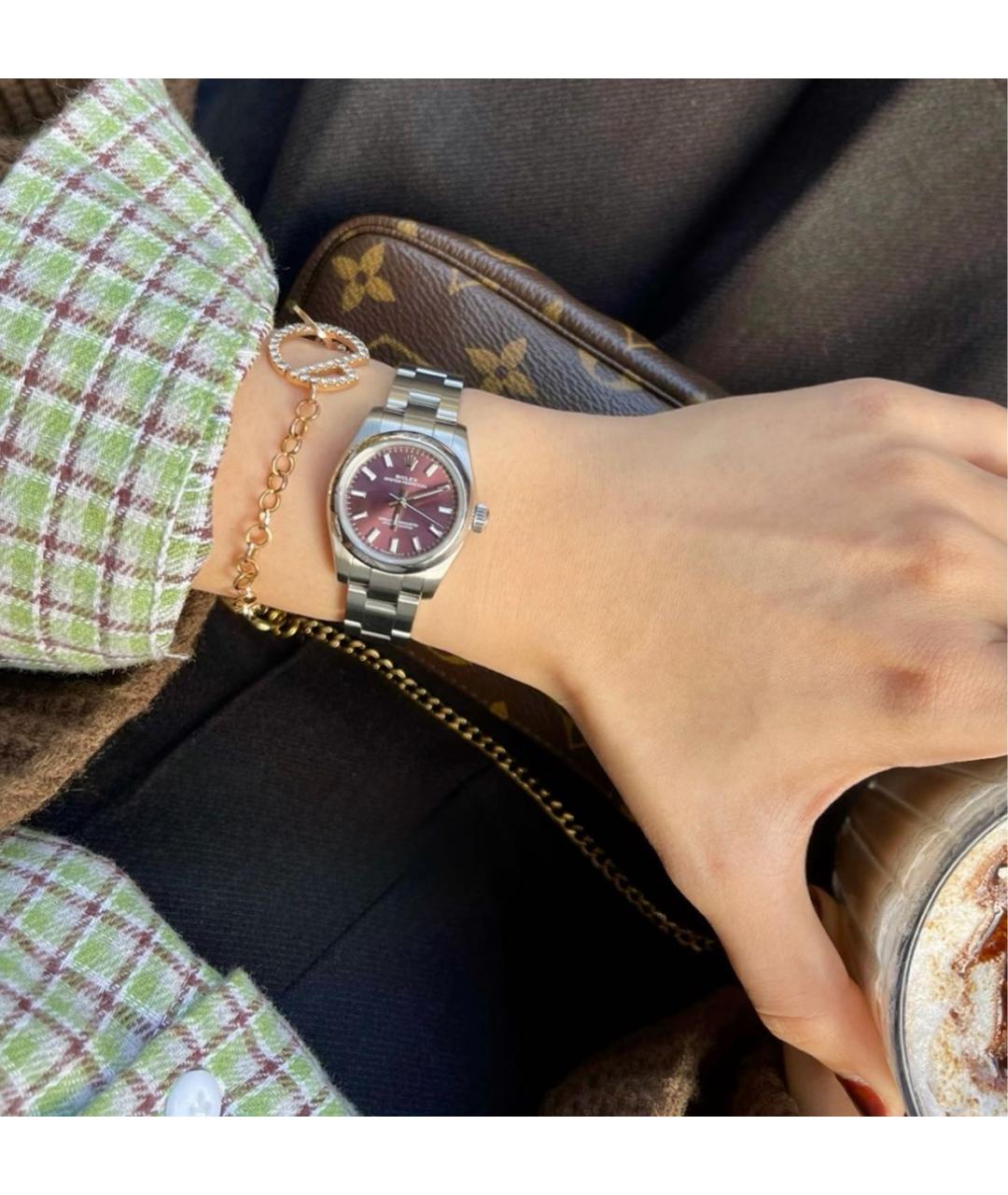 ROLEX Фиолетовые металлические часы, фото 5