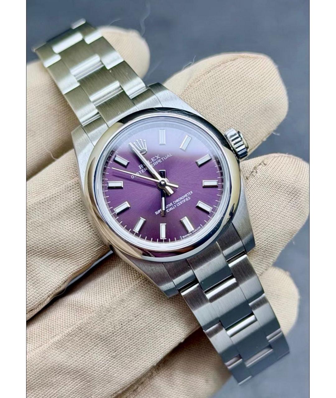 ROLEX Фиолетовые металлические часы, фото 2