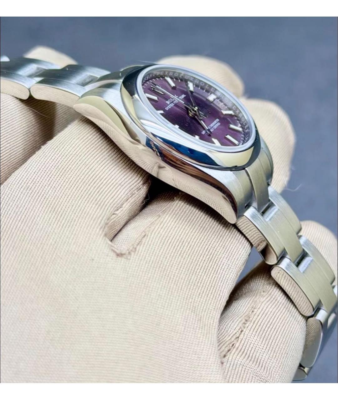 ROLEX Фиолетовые металлические часы, фото 3