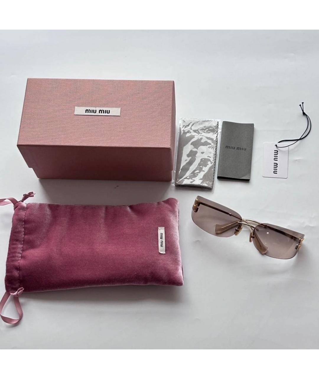 MIU MIU Металлические солнцезащитные очки, фото 5