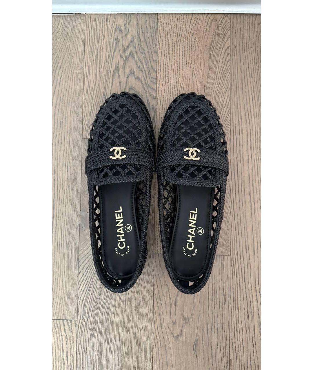 CHANEL Черные кожаные лоферы, фото 3