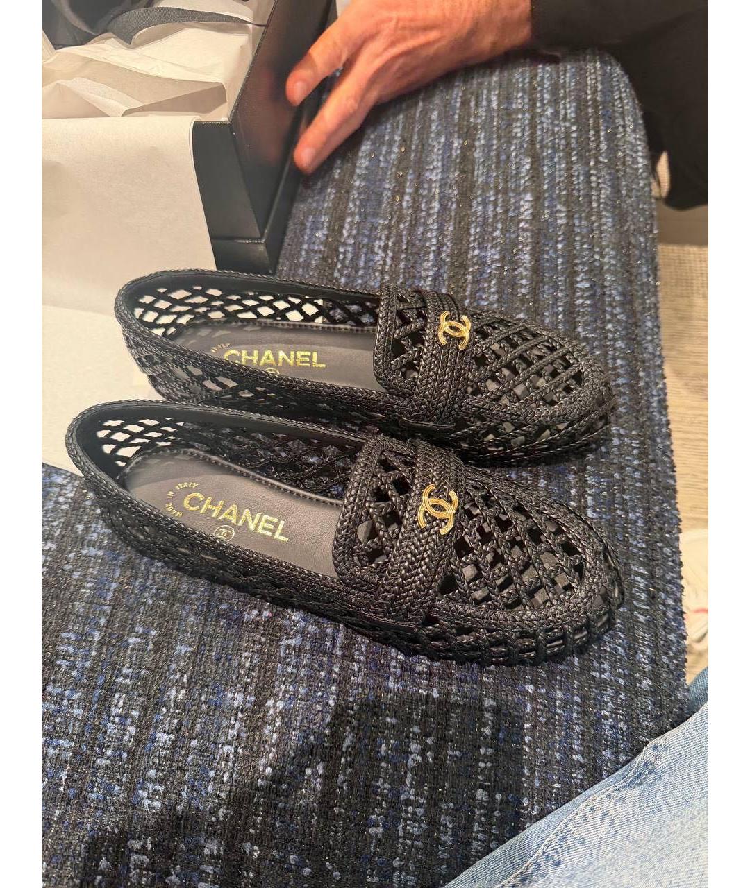 CHANEL Черные кожаные лоферы, фото 7
