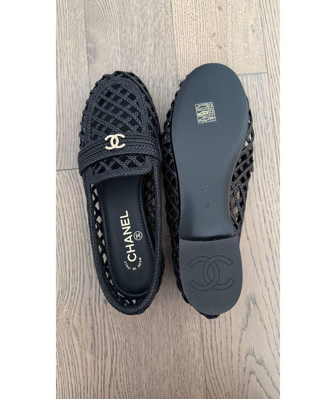 CHANEL Черные кожаные лоферы, фото 5