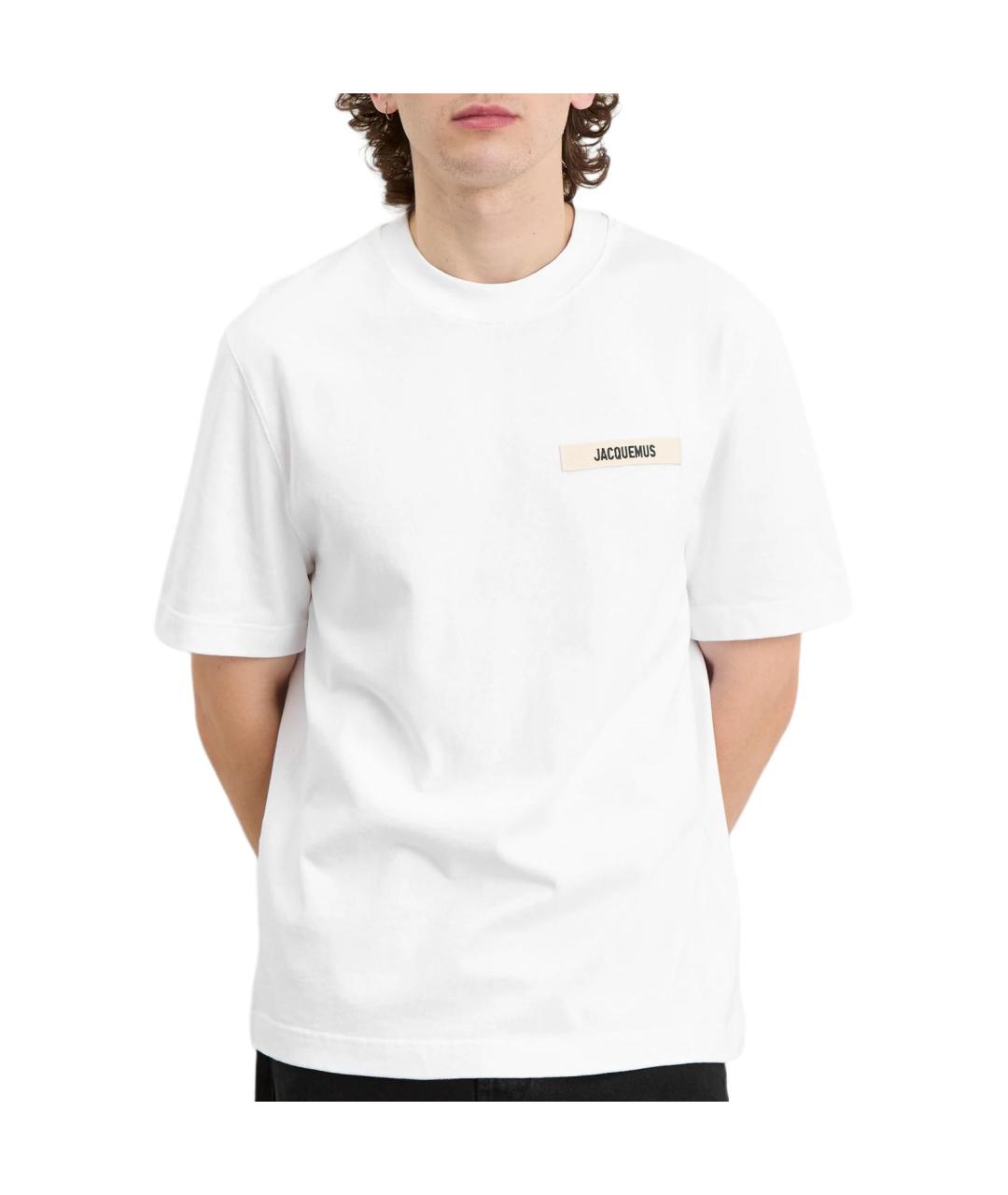 JACQUEMUS Белая футболка, фото 4