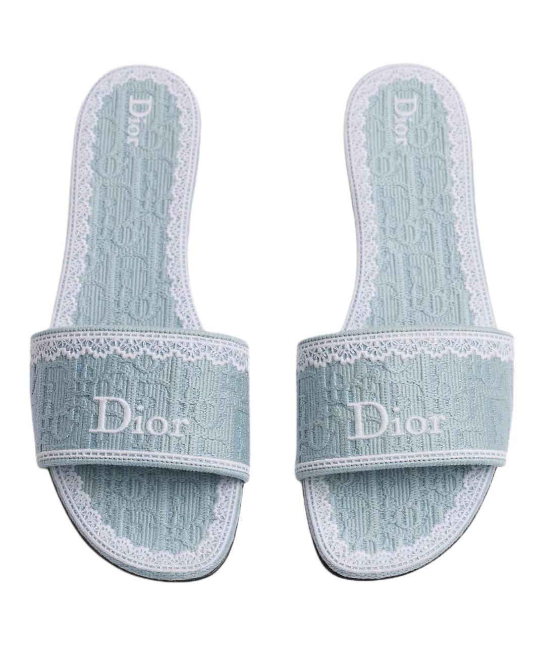 CHRISTIAN DIOR Голубые сандалии, фото 4