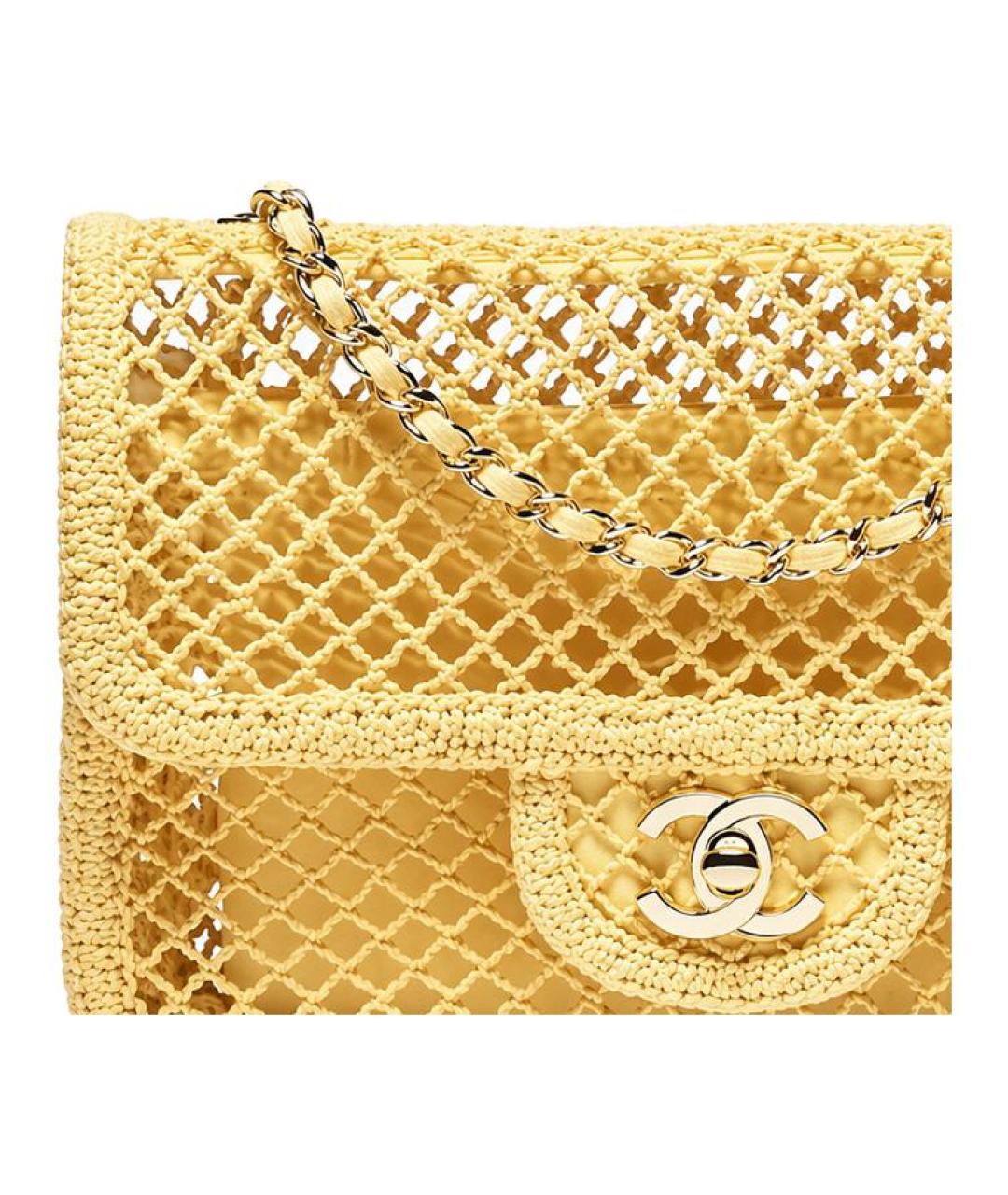 CHANEL Желтая сумка через плечо, фото 3
