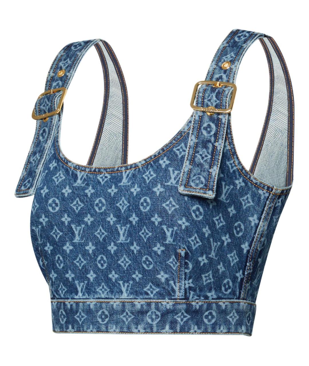 LOUIS VUITTON Синяя майка, фото 3
