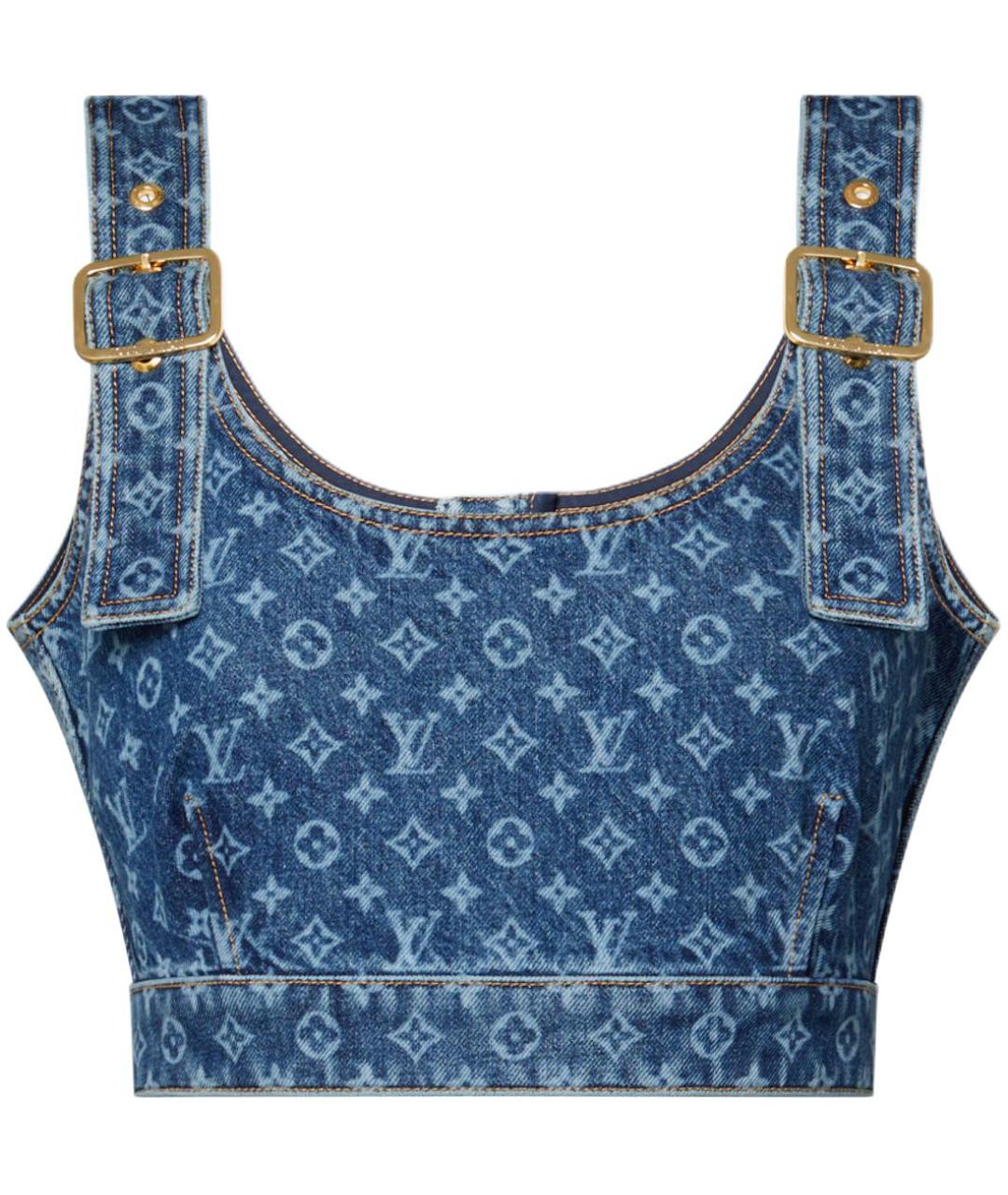 LOUIS VUITTON Синяя майка, фото 1