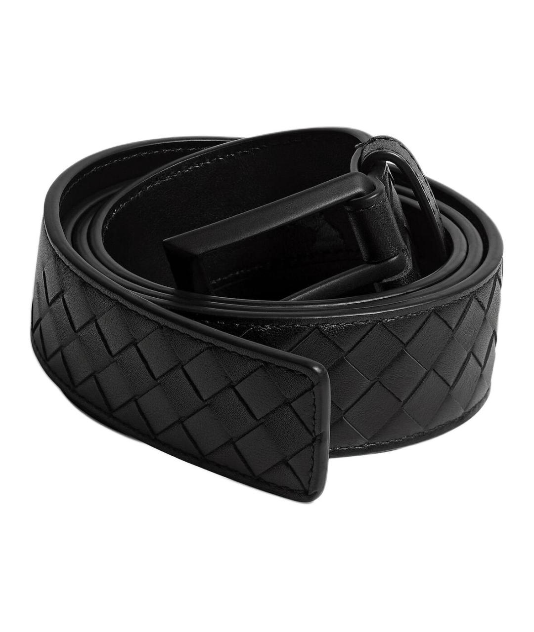 BOTTEGA VENETA Черный кожаный ремень, фото 2