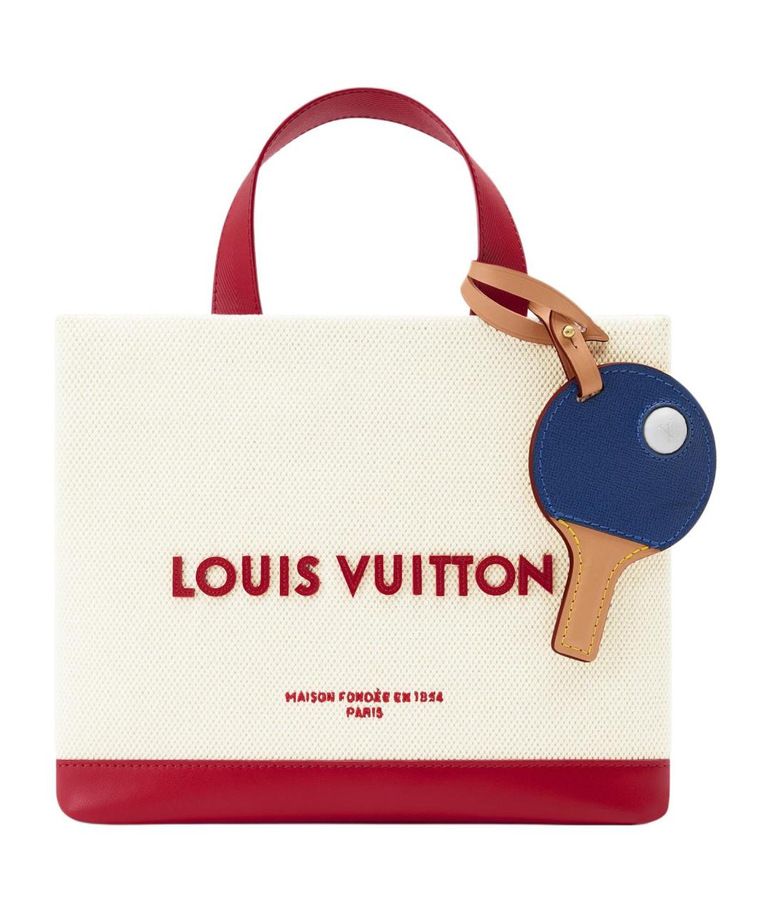 LOUIS VUITTON Бежевая хлопковая сумка на плечо, фото 1