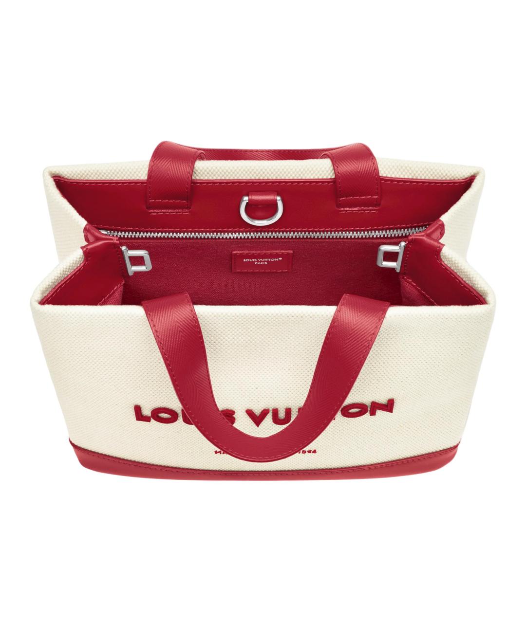 LOUIS VUITTON Бежевая хлопковая сумка на плечо, фото 4