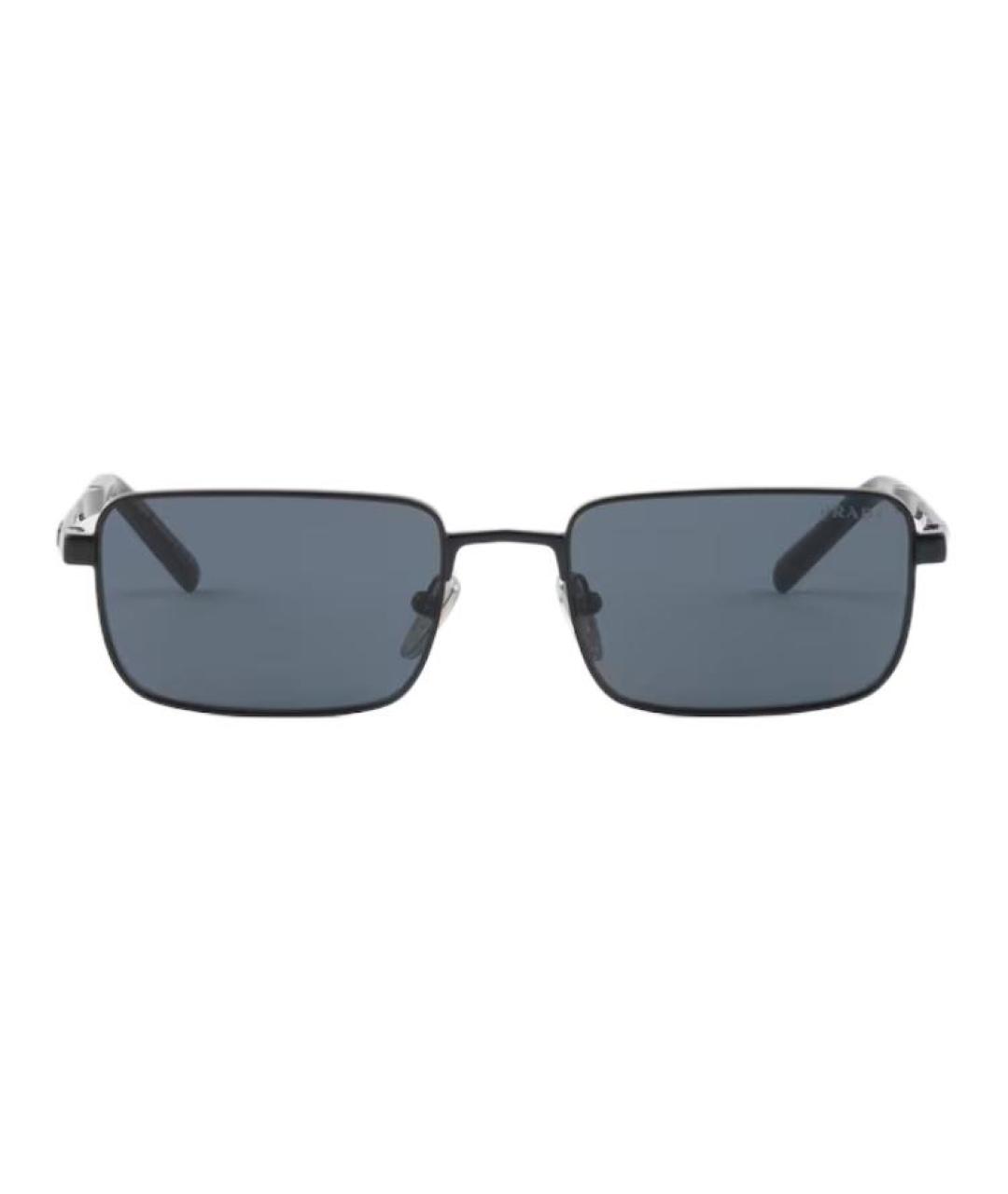 PRADA Черные металлические солнцезащитные очки, фото 1