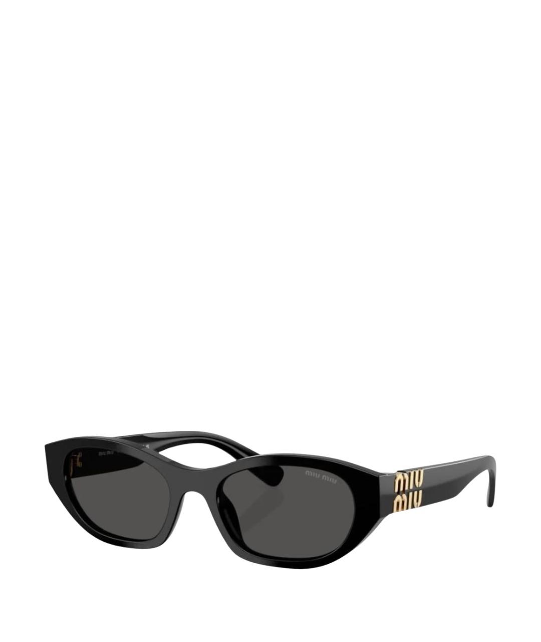 MIU MIU Черные пластиковые солнцезащитные очки, фото 1