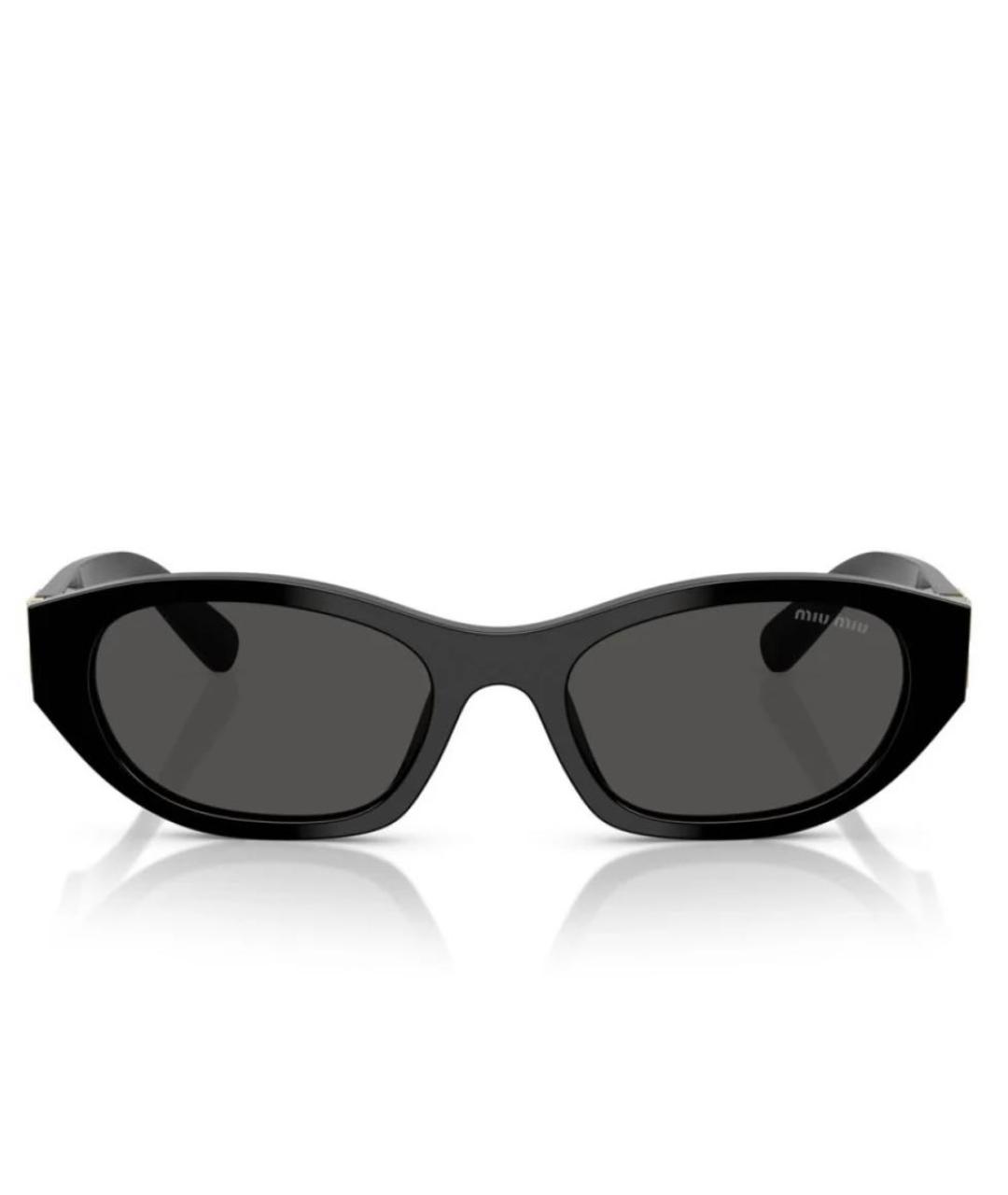 MIU MIU Черные пластиковые солнцезащитные очки, фото 4