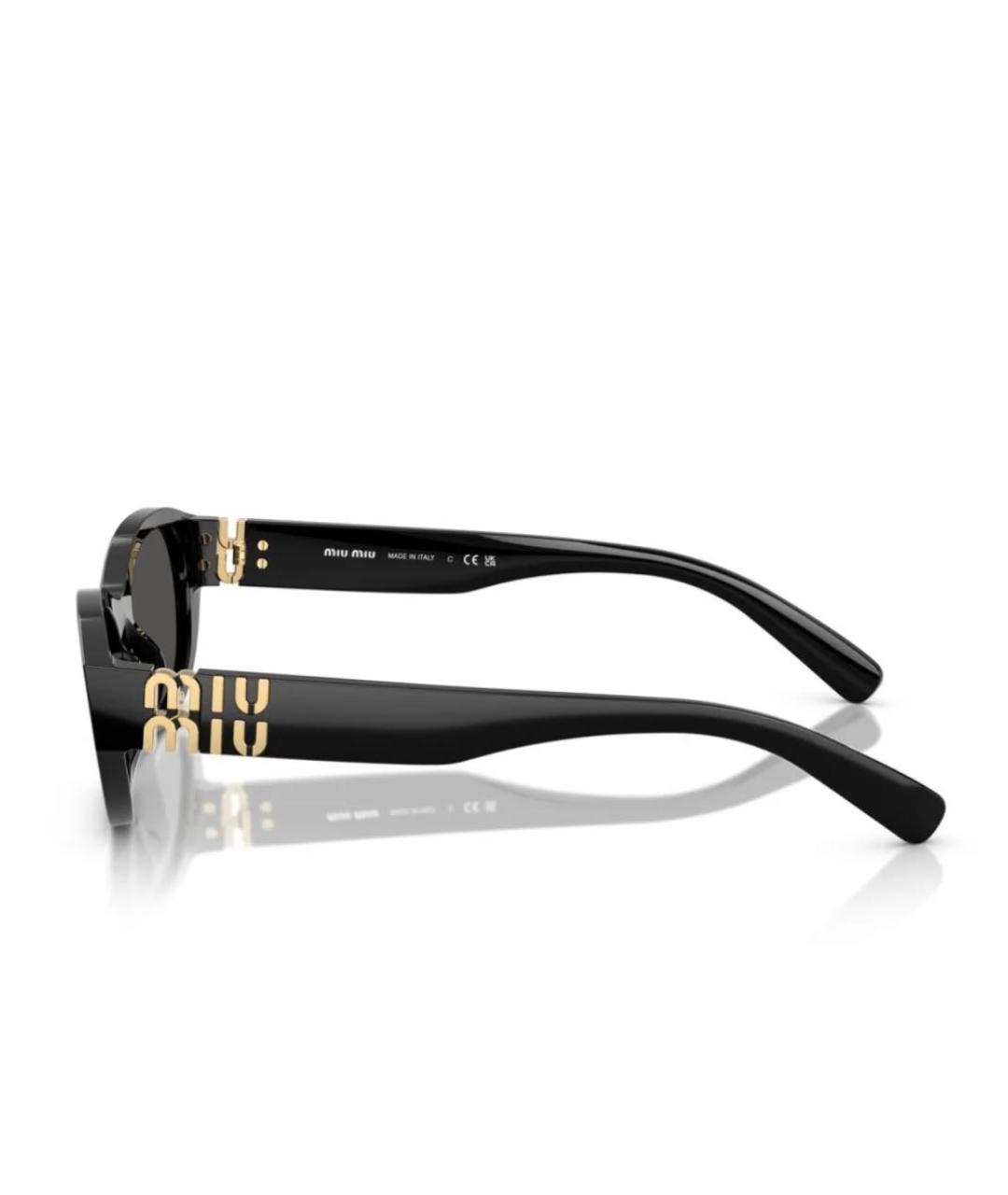 MIU MIU Черные пластиковые солнцезащитные очки, фото 2