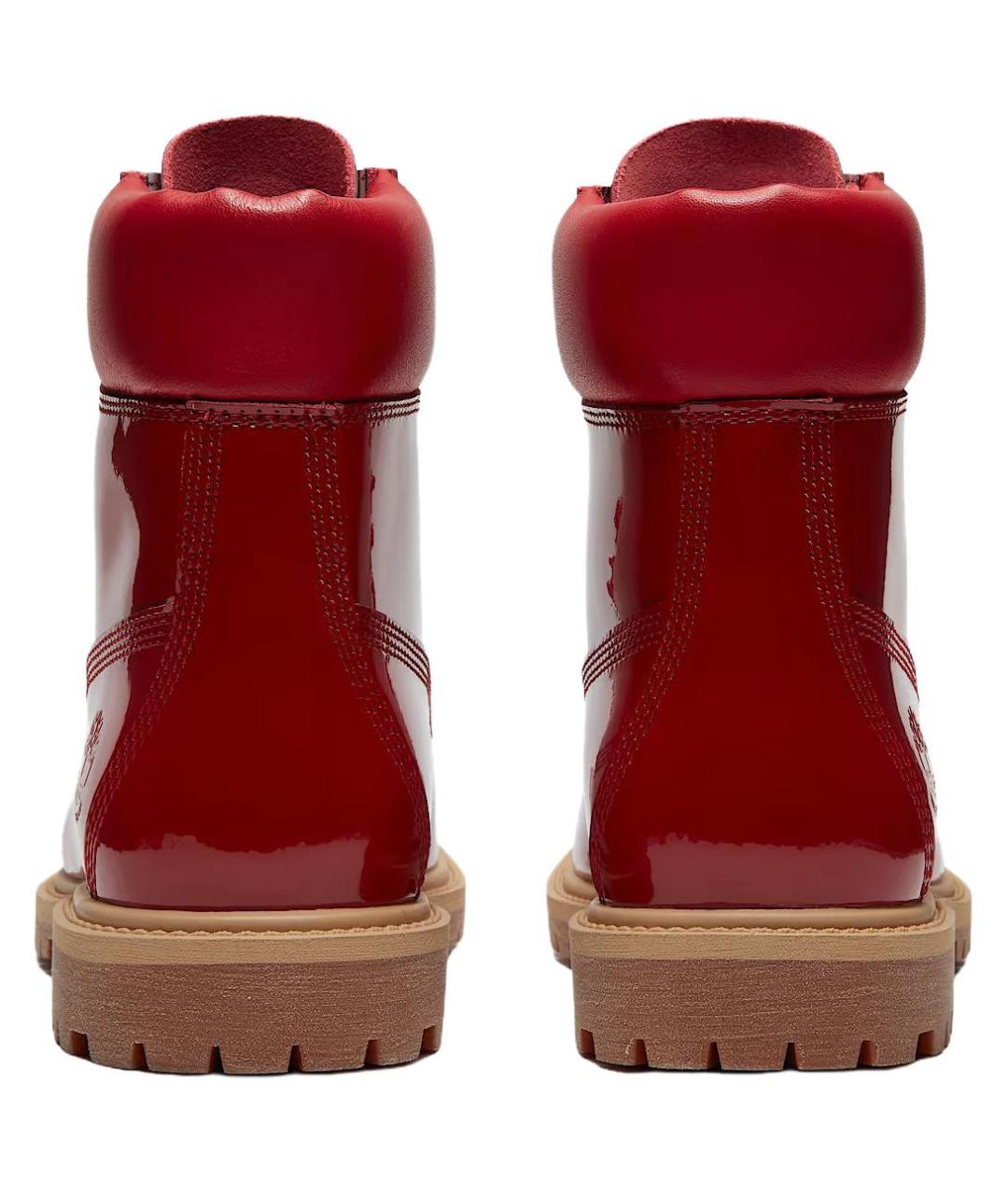 TIMBERLAND Красные ботинки из лакированной кожи, фото 5