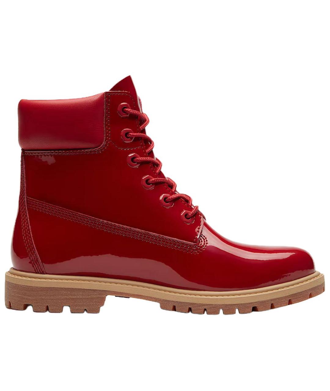 TIMBERLAND Красные ботинки из лакированной кожи, фото 2