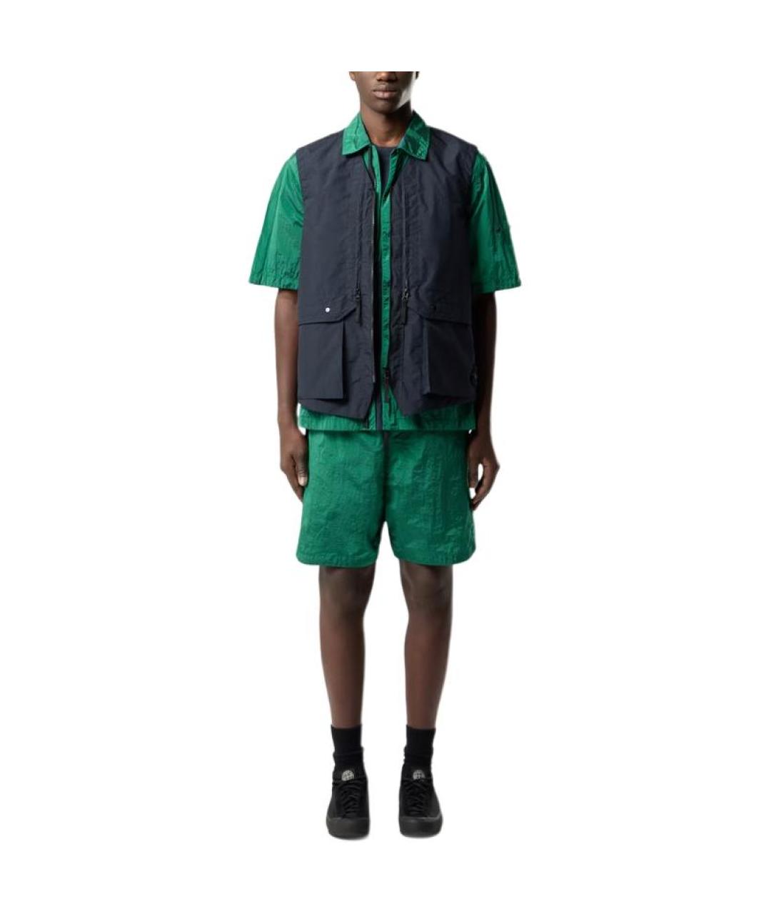 STONE ISLAND Зеленые шорты, фото 3