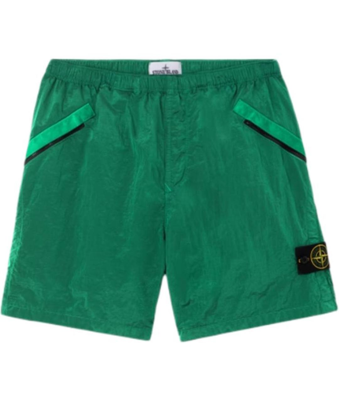 STONE ISLAND Зеленые шорты, фото 1