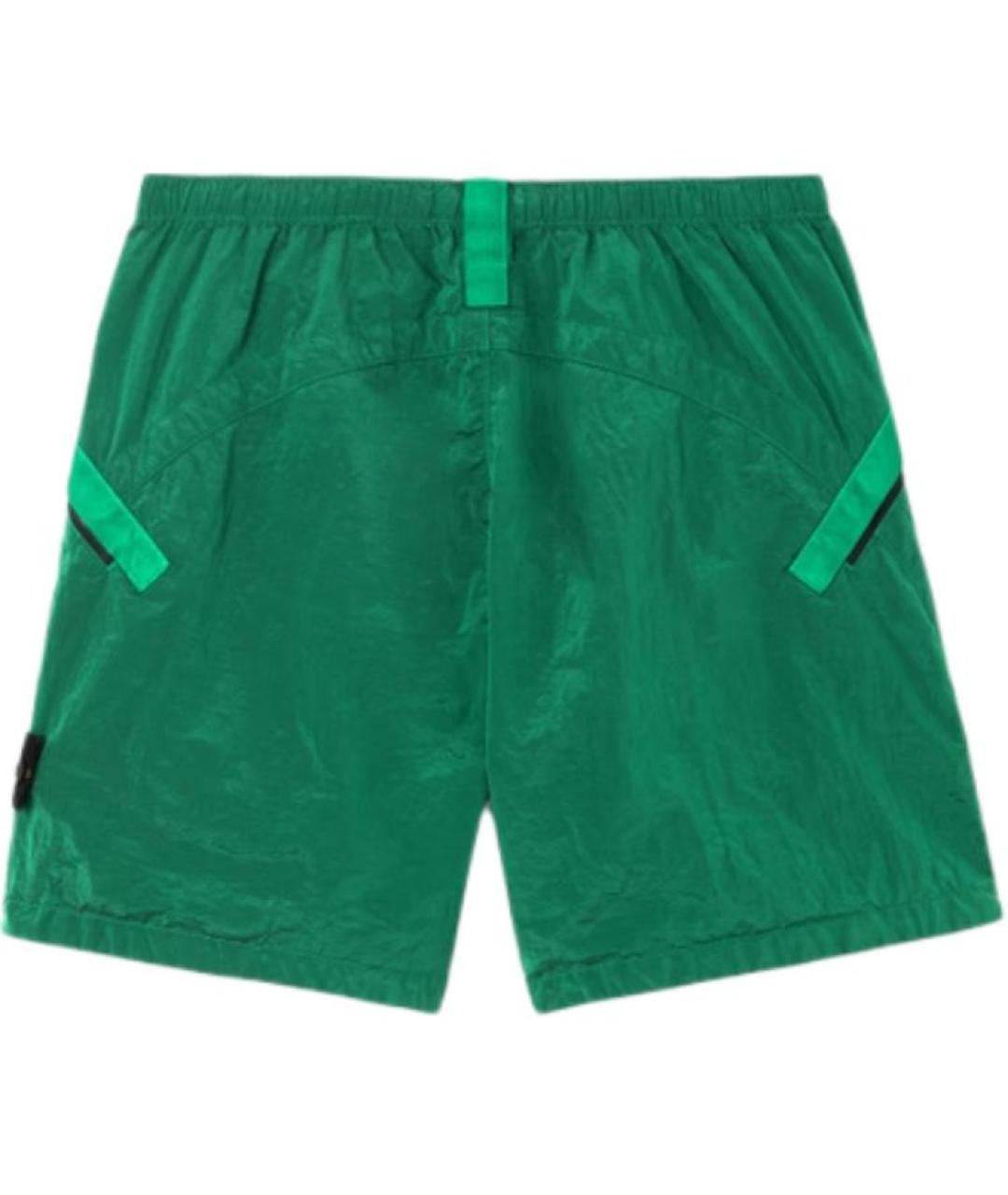 STONE ISLAND Зеленые шорты, фото 2