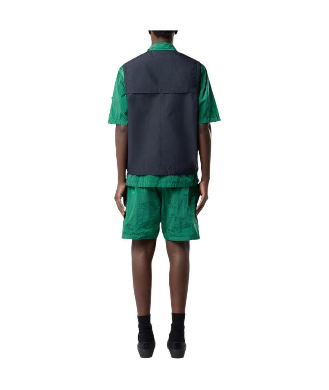 STONE ISLAND Зеленые шорты, фото 4