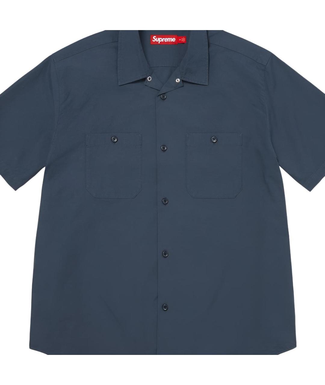 SUPREME Синяя рубашка, фото 4