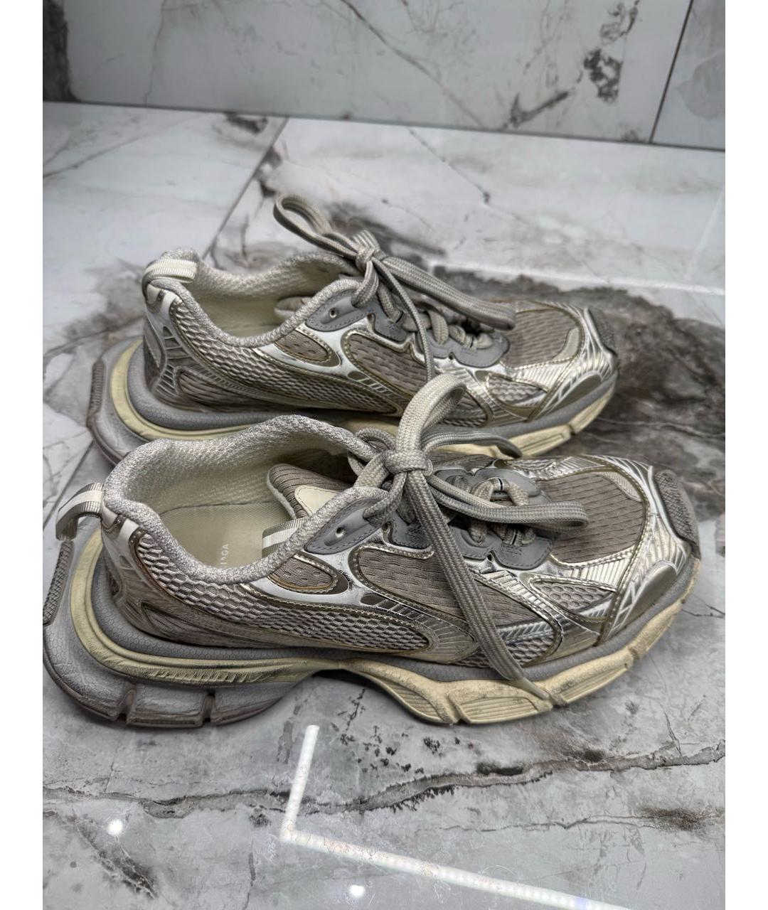 BALENCIAGA Серые высокие кроссовки / кеды, фото 3