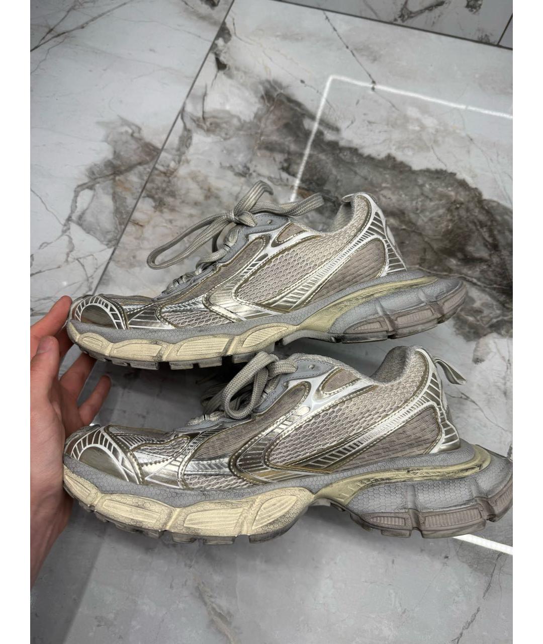 BALENCIAGA Серые высокие кроссовки / кеды, фото 6