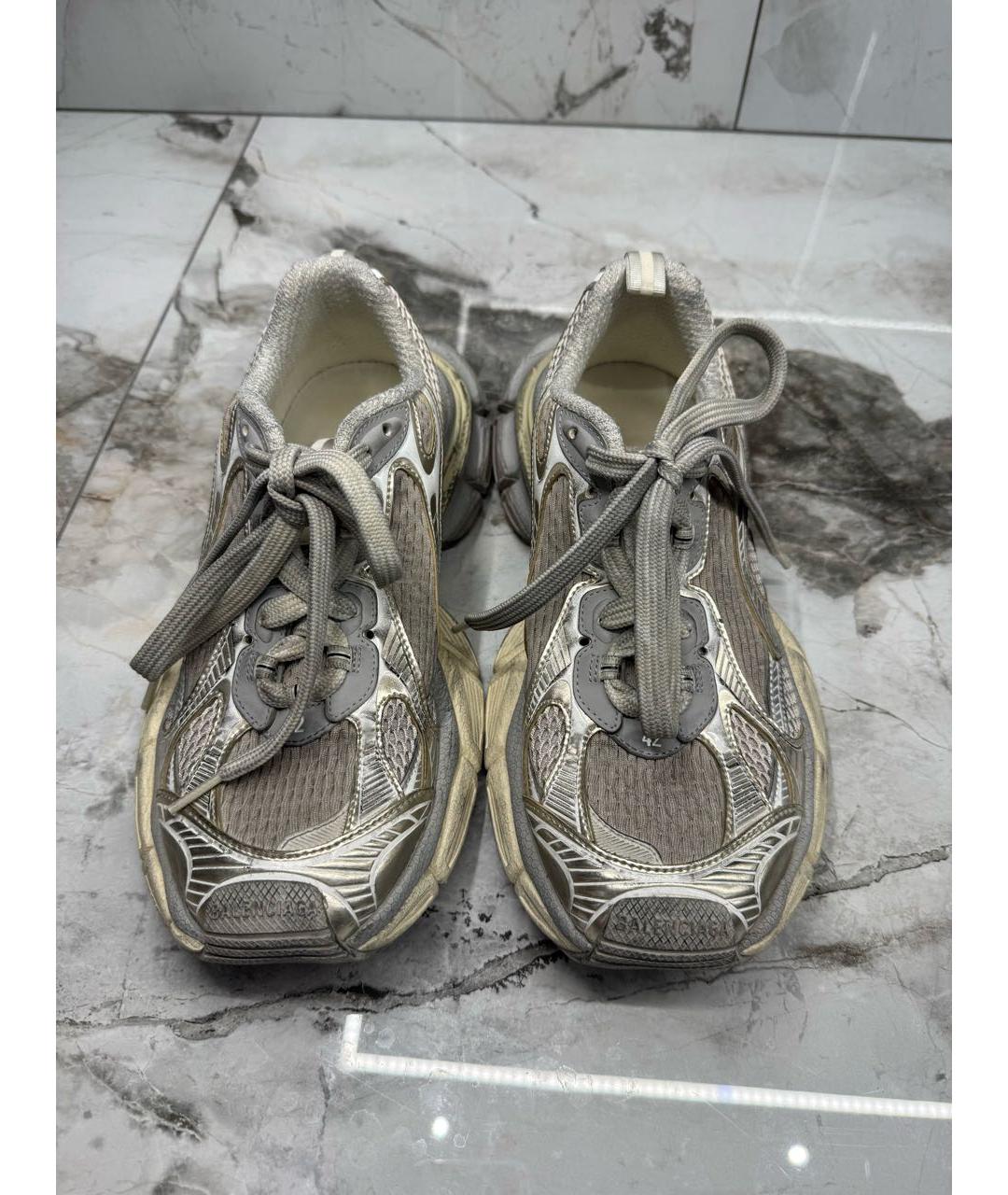 BALENCIAGA Серые высокие кроссовки / кеды, фото 8