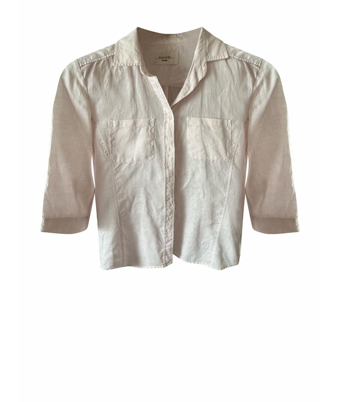 MAX MARA Розовая льняная рубашка, фото 1