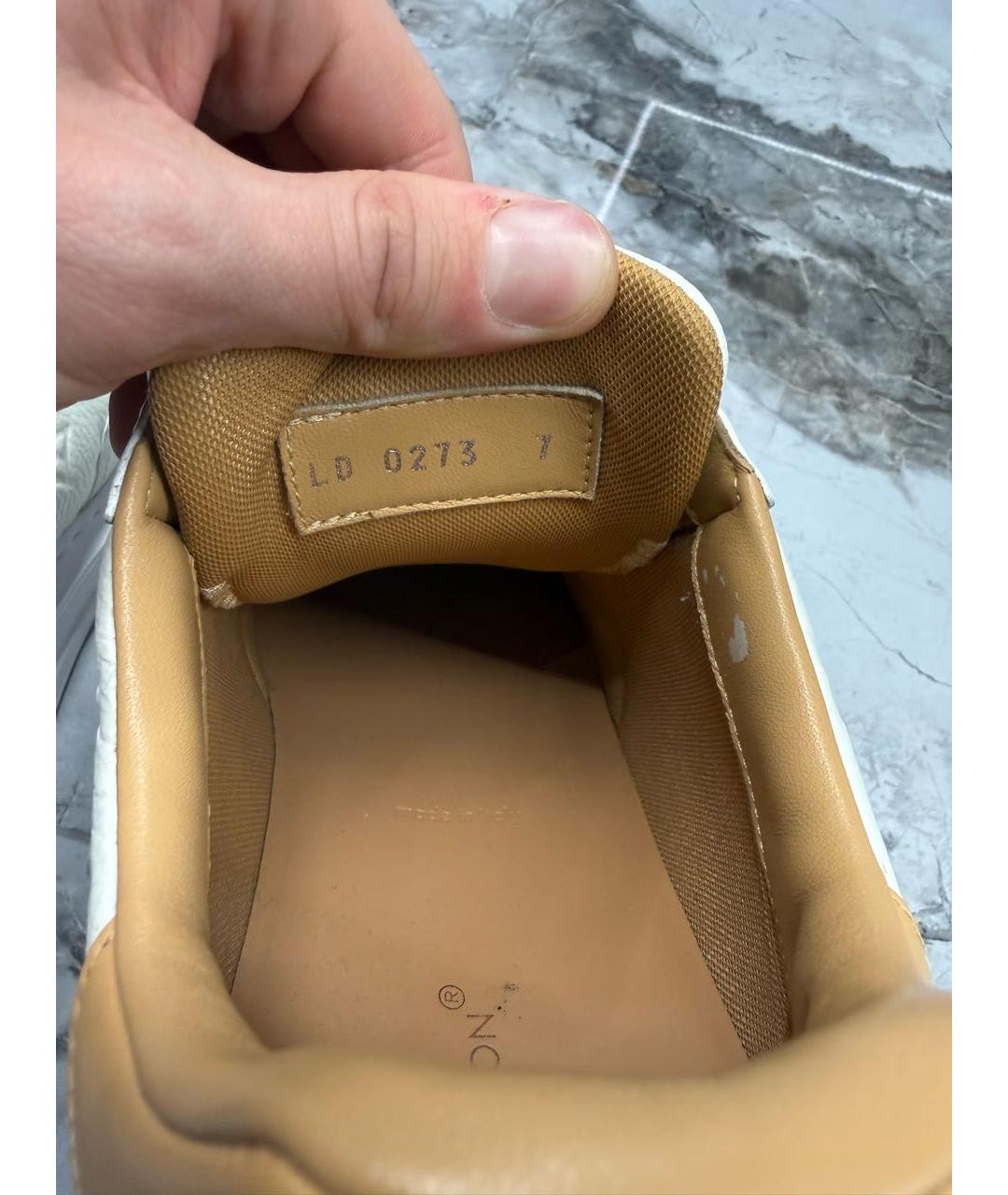 LOUIS VUITTON Белые кожаные высокие кроссовки / кеды, фото 6