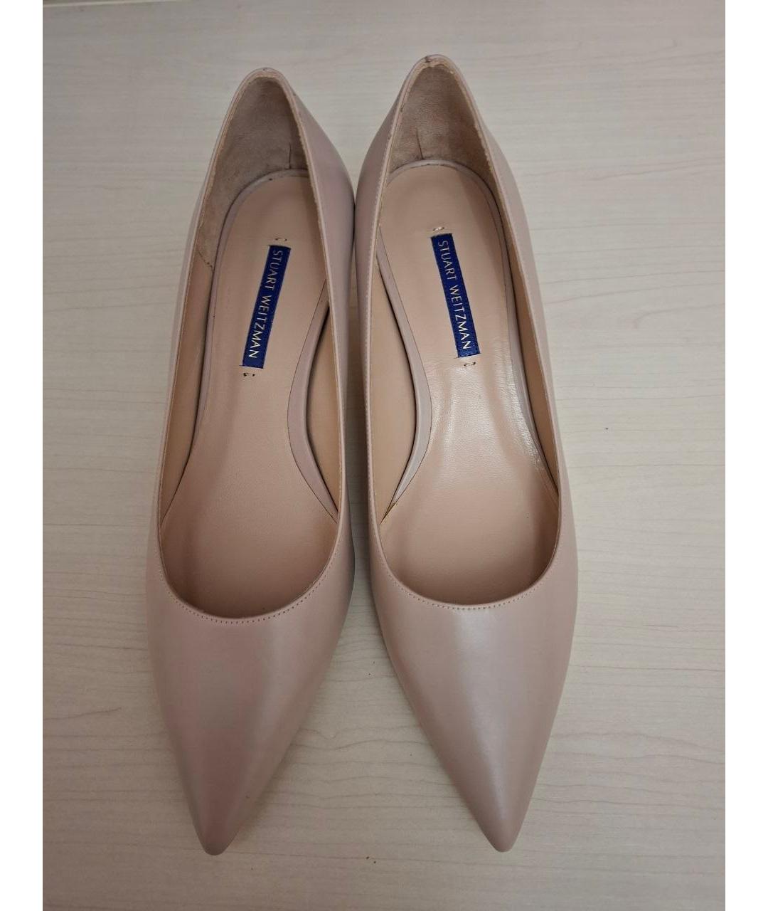 STUART WEITZMAN Розовые кожаные туфли, фото 4