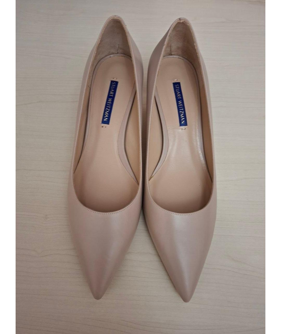 STUART WEITZMAN Розовые кожаные туфли, фото 2