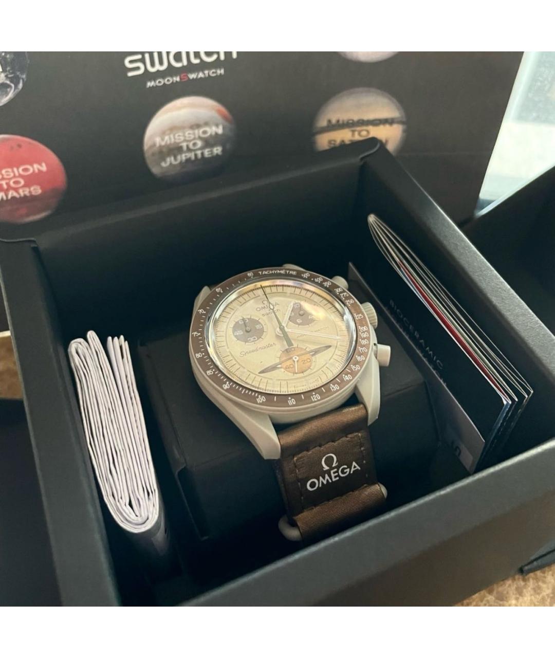 Swatch Коричневые керамические часы, фото 3
