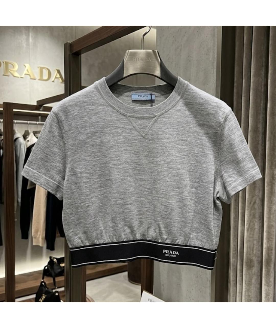 PRADA Серая футболка, фото 8