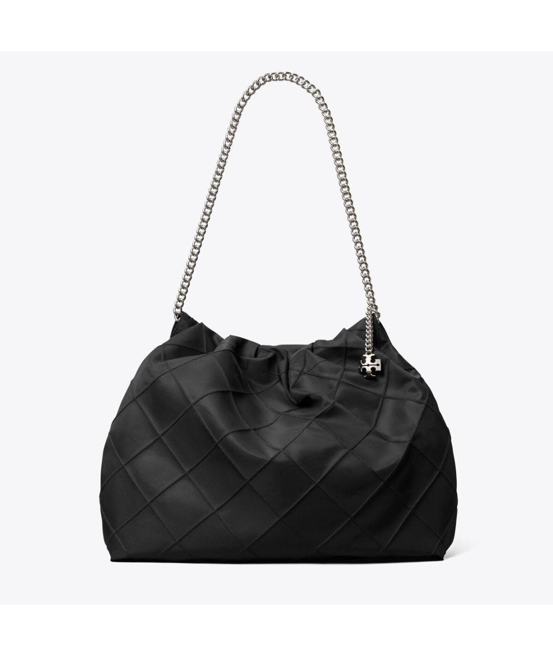 TORY BURCH Черная синтетическая сумка с короткими ручками, фото 1