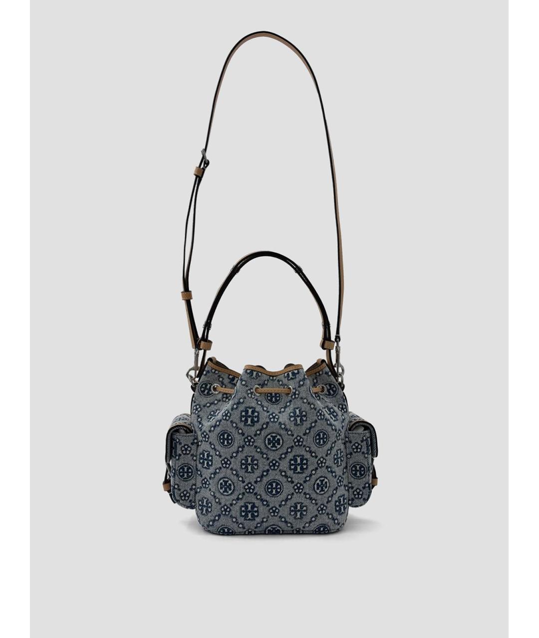 TORY BURCH Синяя хлопковая сумка через плечо, фото 3