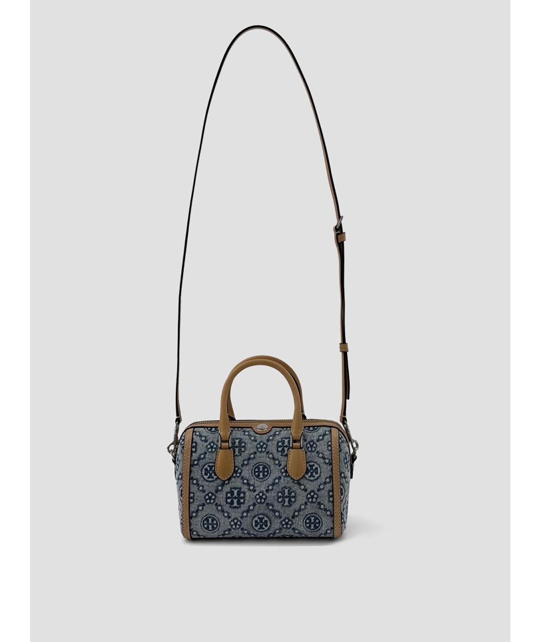 TORY BURCH Синяя хлопковая сумка через плечо, фото 4
