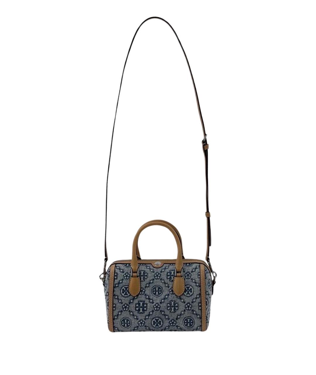 TORY BURCH Синяя хлопковая сумка через плечо, фото 1