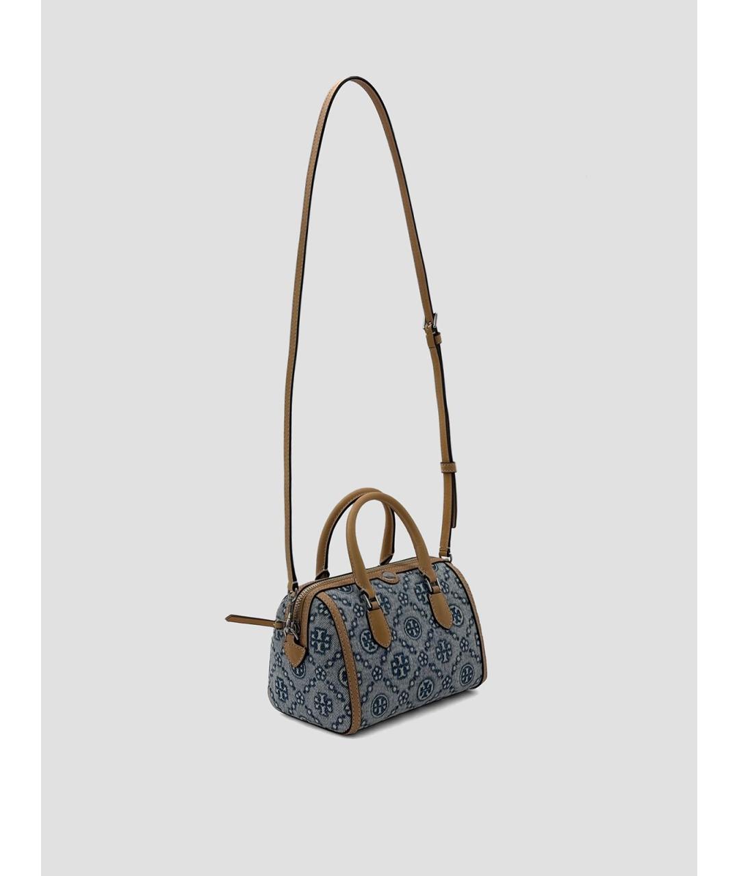 TORY BURCH Синяя хлопковая сумка через плечо, фото 2