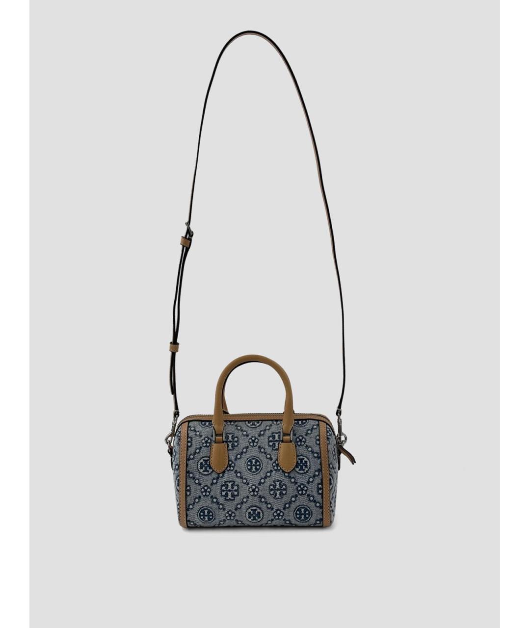 TORY BURCH Синяя хлопковая сумка через плечо, фото 3