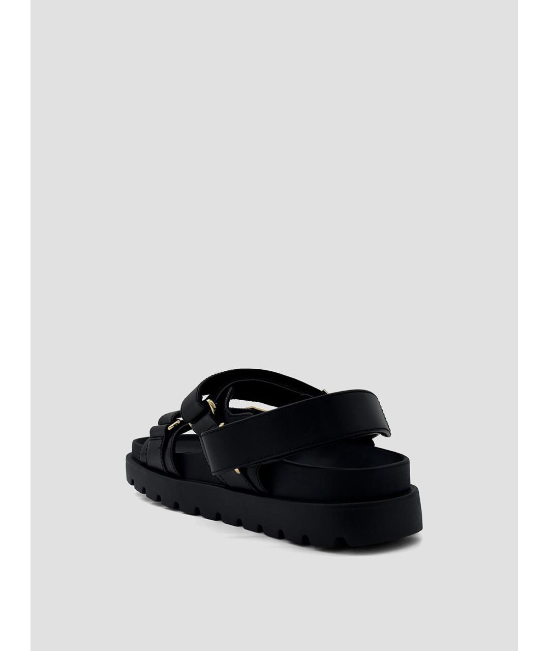 TORY BURCH Черные кожаные сандалии, фото 3